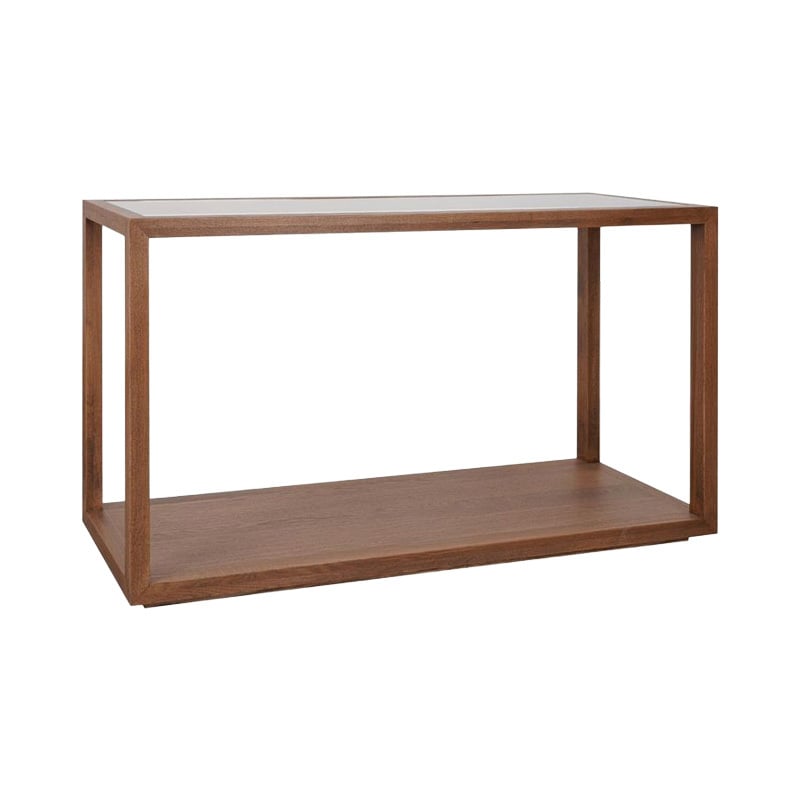 Parker Oak Wood & Glass Console Table