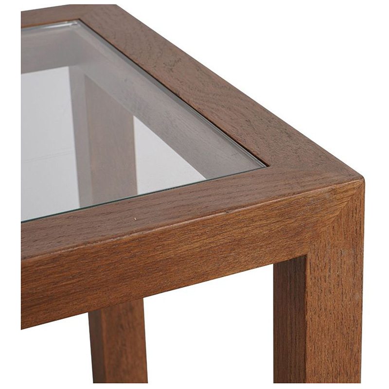 Parker Oak Wood & Glass Console Table