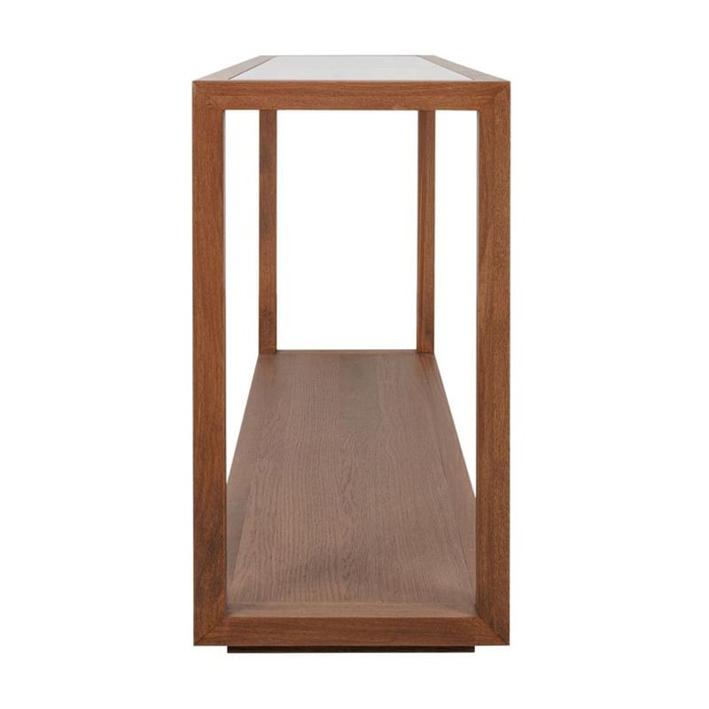 Parker Oak Wood & Glass Console Table