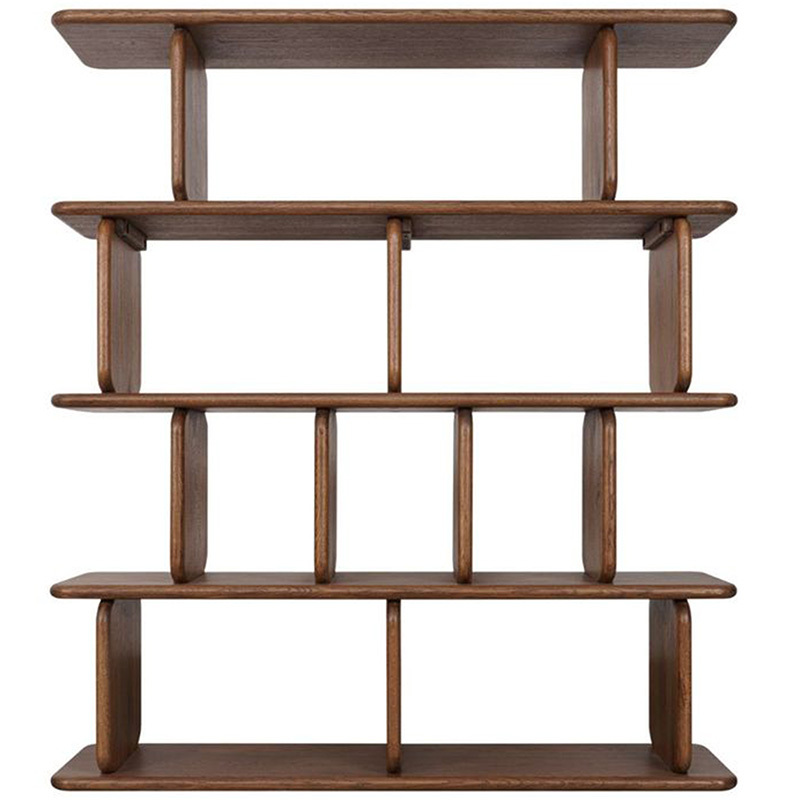 Aspen 5 Tier Oak Wood Shelving Unit