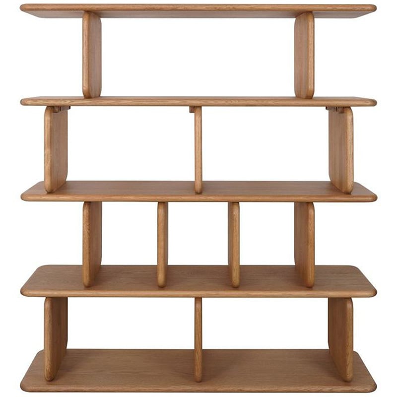 Aspen 5 Tier Oak Wood Shelving Unit