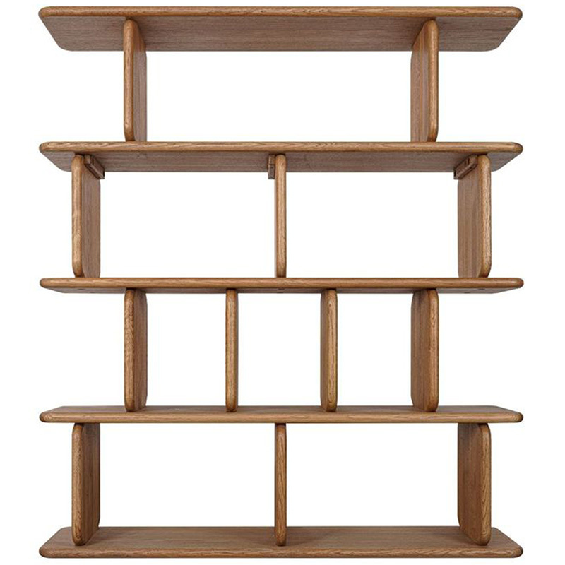 Aspen 5 Tier Oak Wood Shelving Unit