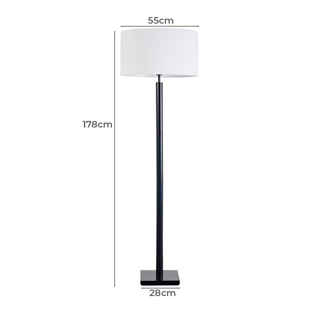 Sharline Metal & Linen Floor Lamp