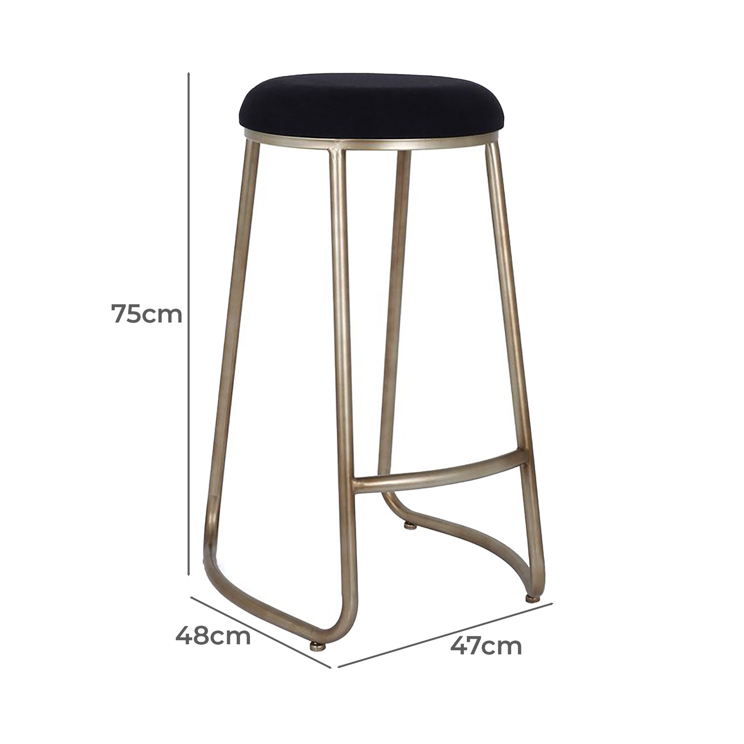 75cm Cailean Upholstered Bar Stool
