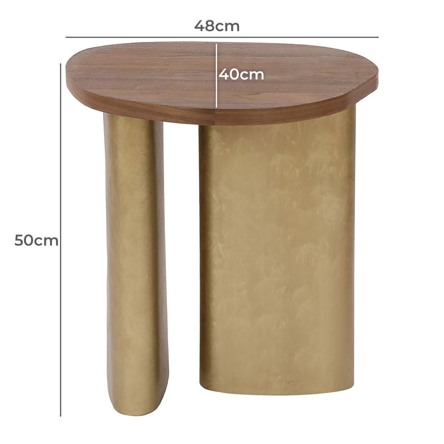 Shelton Brass Side Table