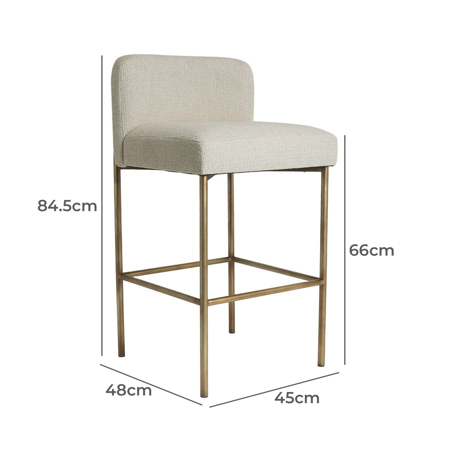 66cm Lorie Upholstered Bar Stool