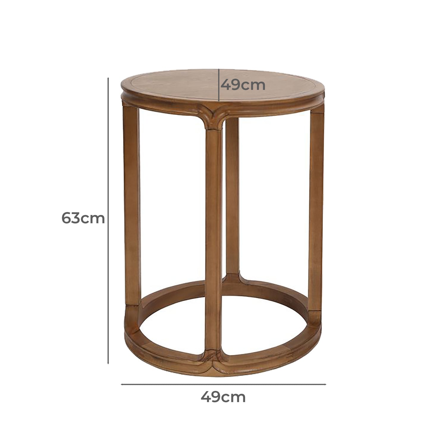 2 Piece Amir Birch Wood Nesting Side Table Set