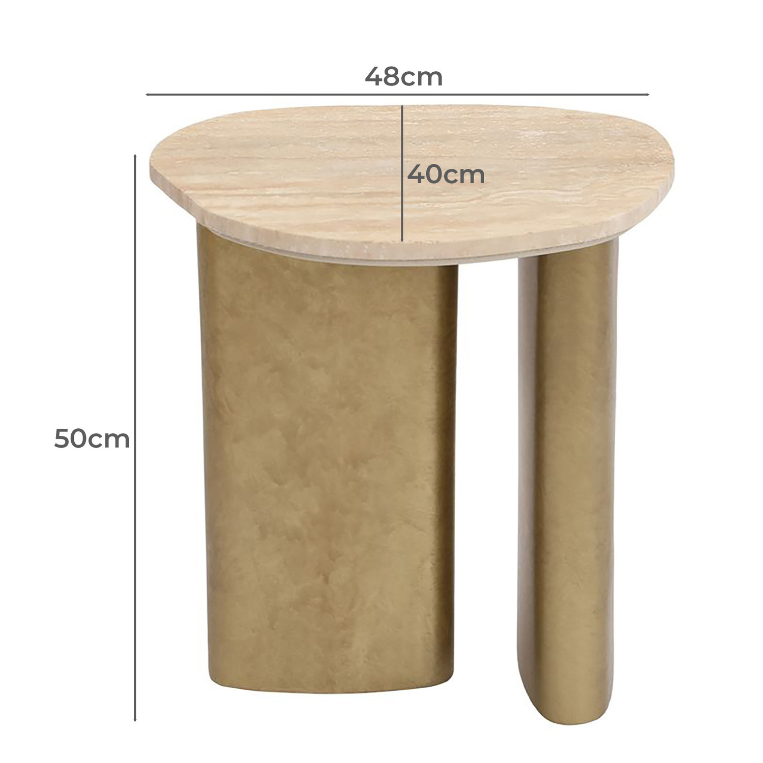 Shelton Travertine Side Table