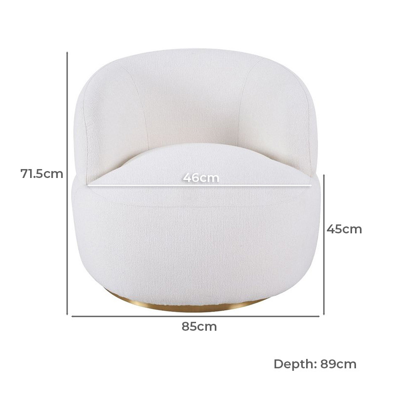 Ecru Penelope Upholstered Armchair