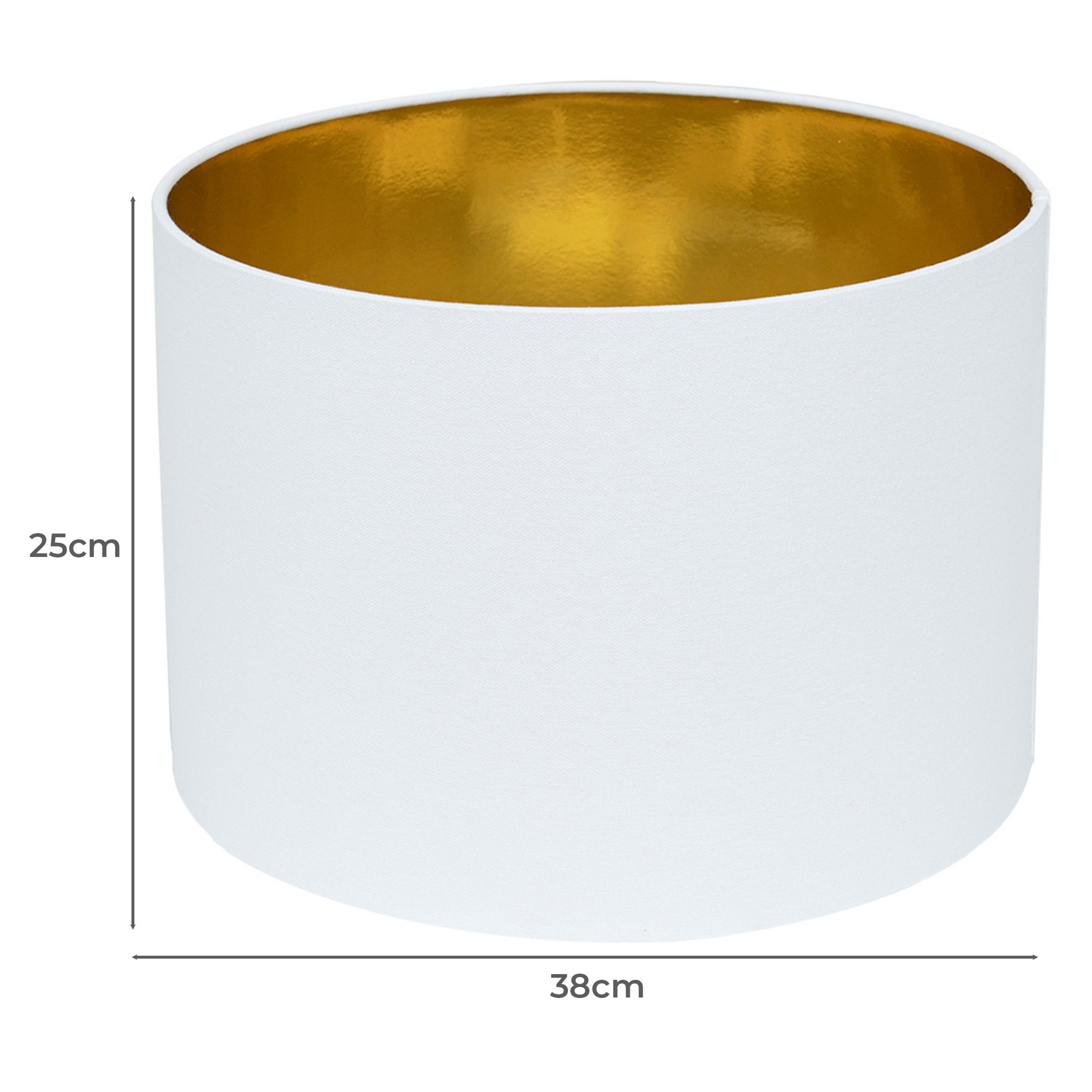 Ekby White Linen-Look Lamp Shade
