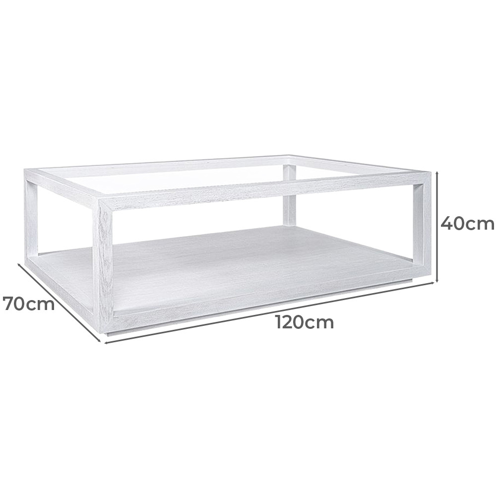 Galvan Rectangle Oak Wood Coffee Table