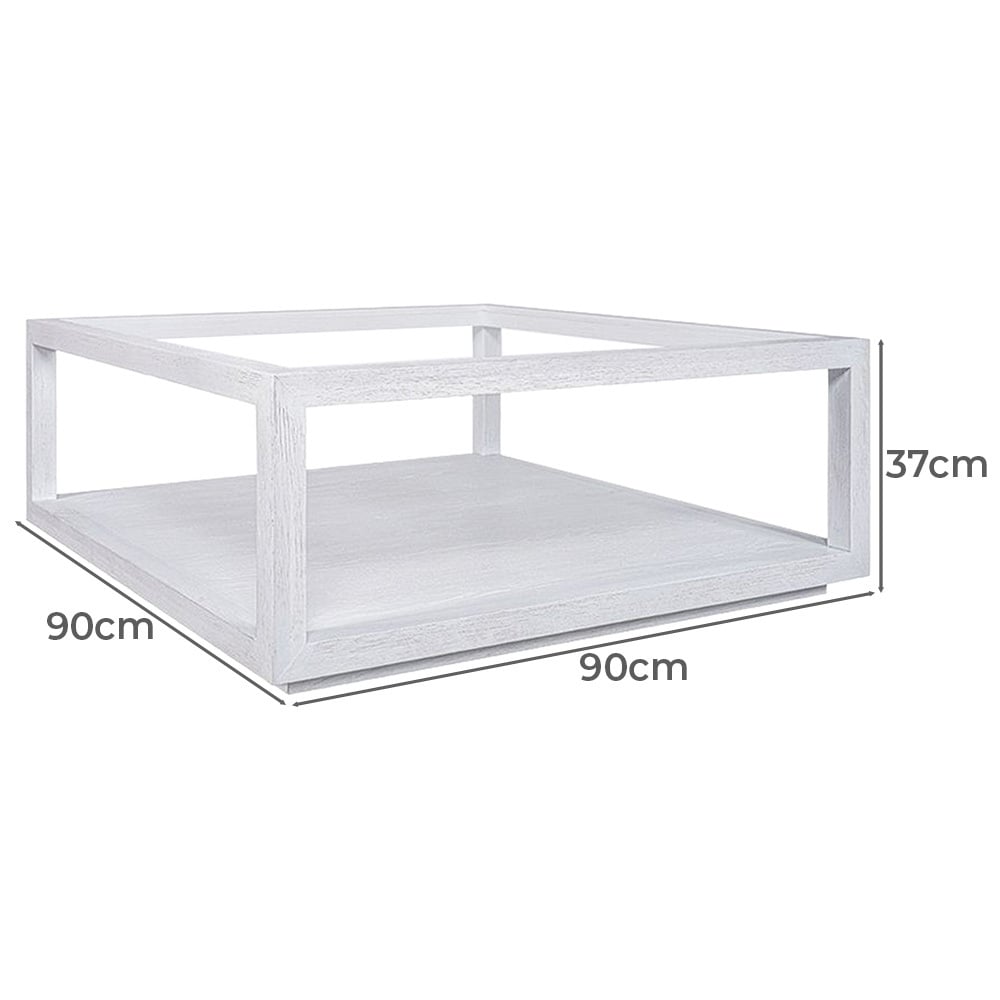 Galvan Square Oak Wood Coffee Table