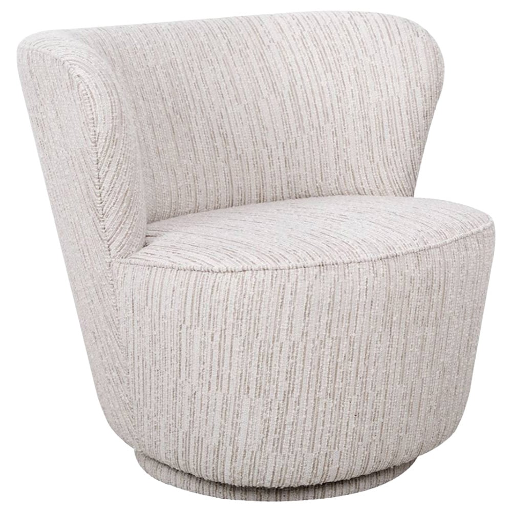 Ivory Alera Jacquard Swivel Armchair