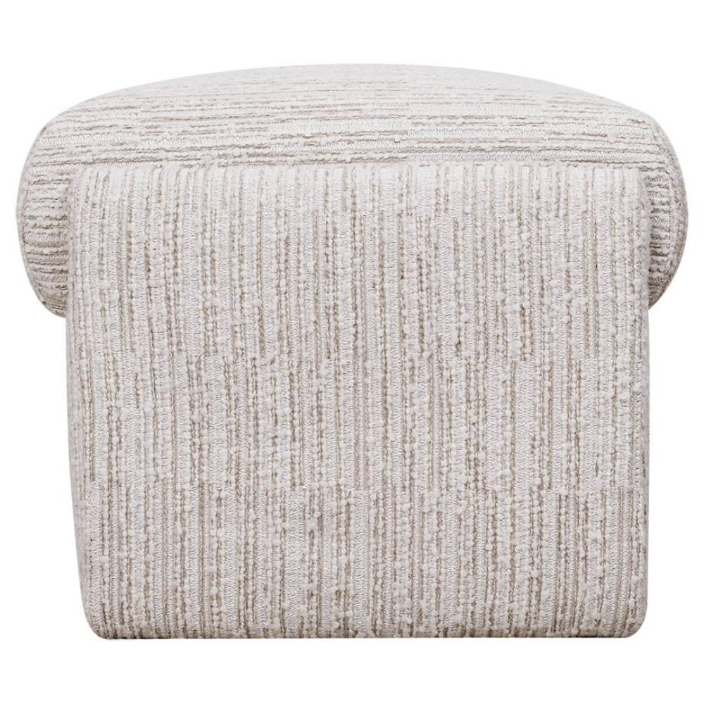 Ivory Varo Ottoman Bench