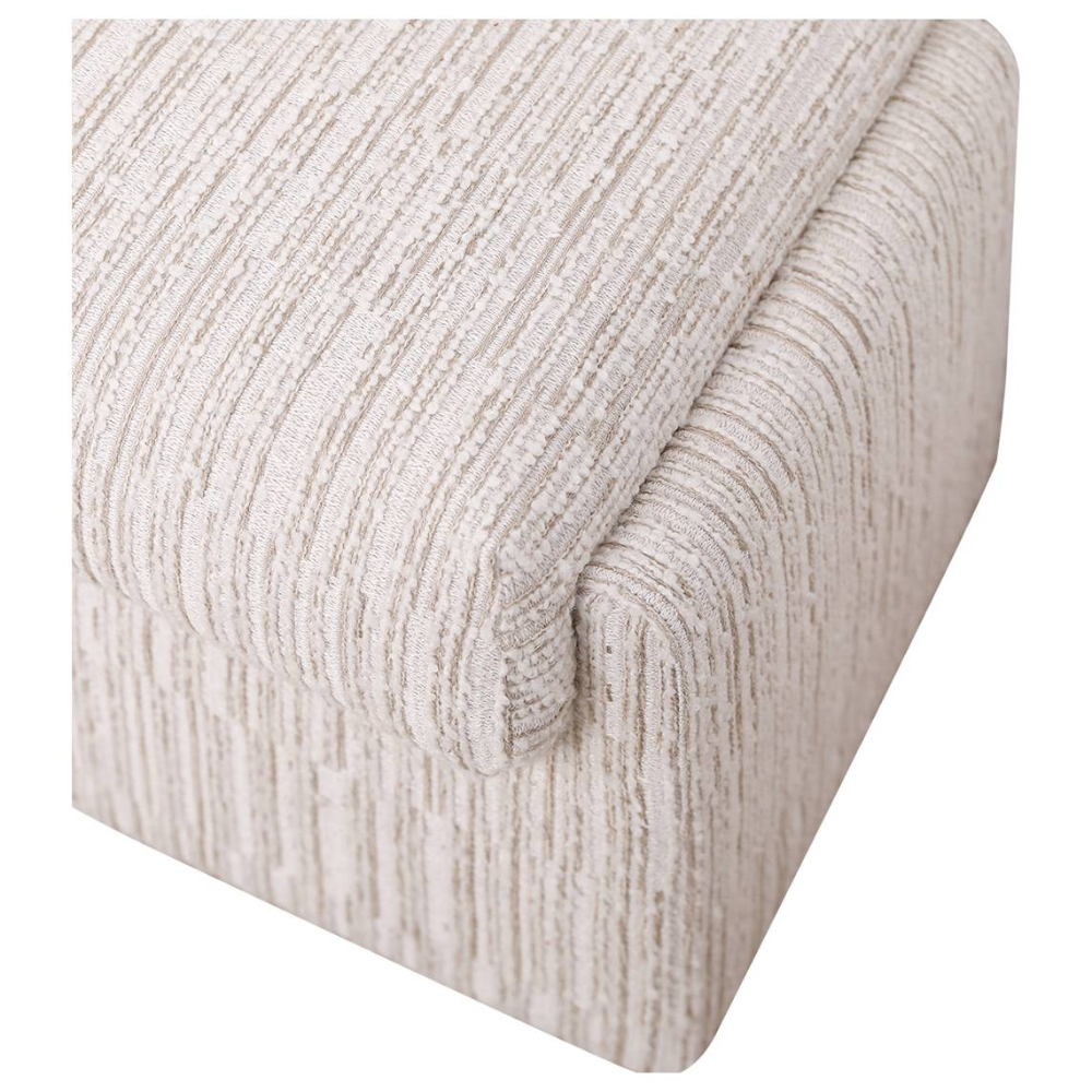 Ivory Varo Ottoman Bench
