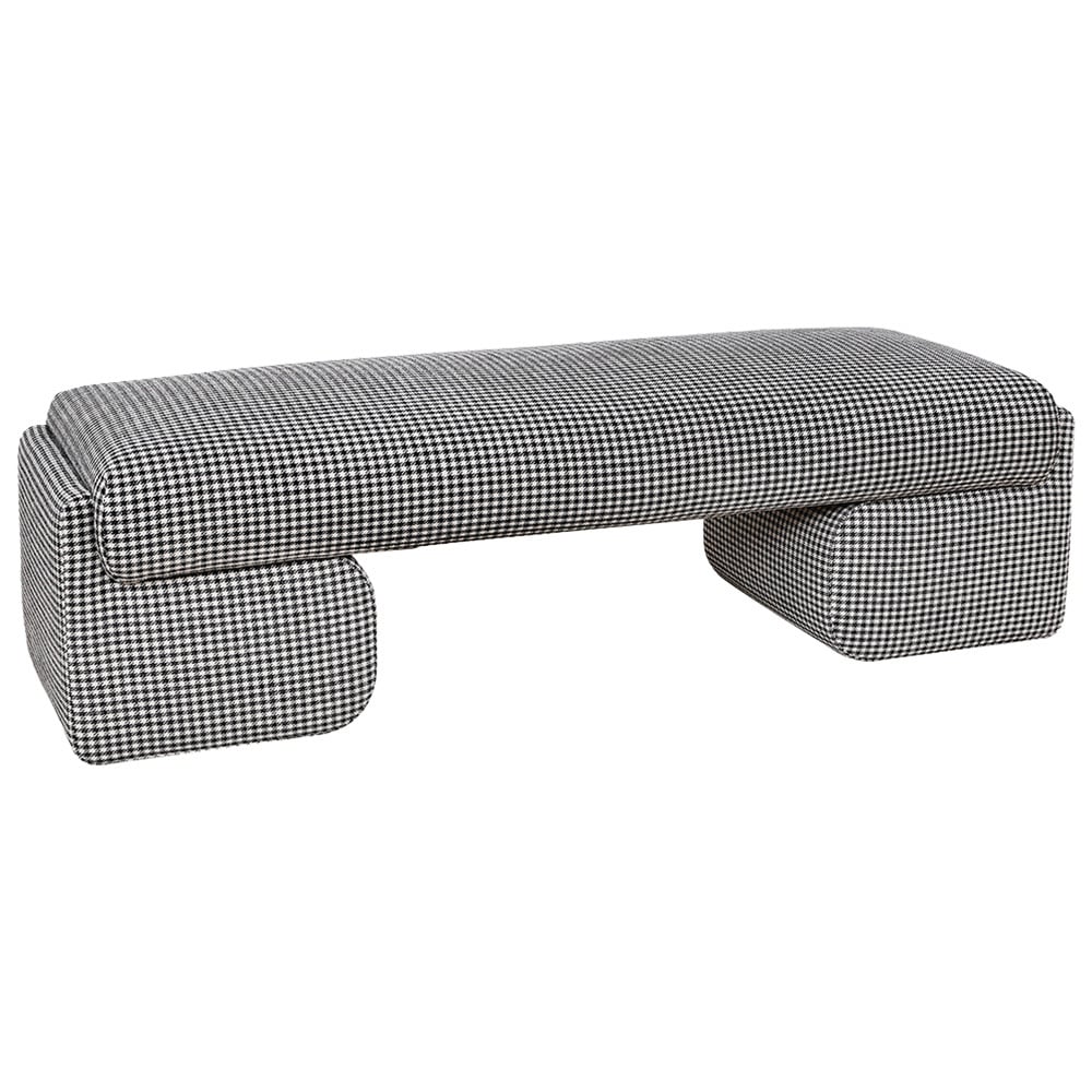 Black & White Varo Ottoman Bench