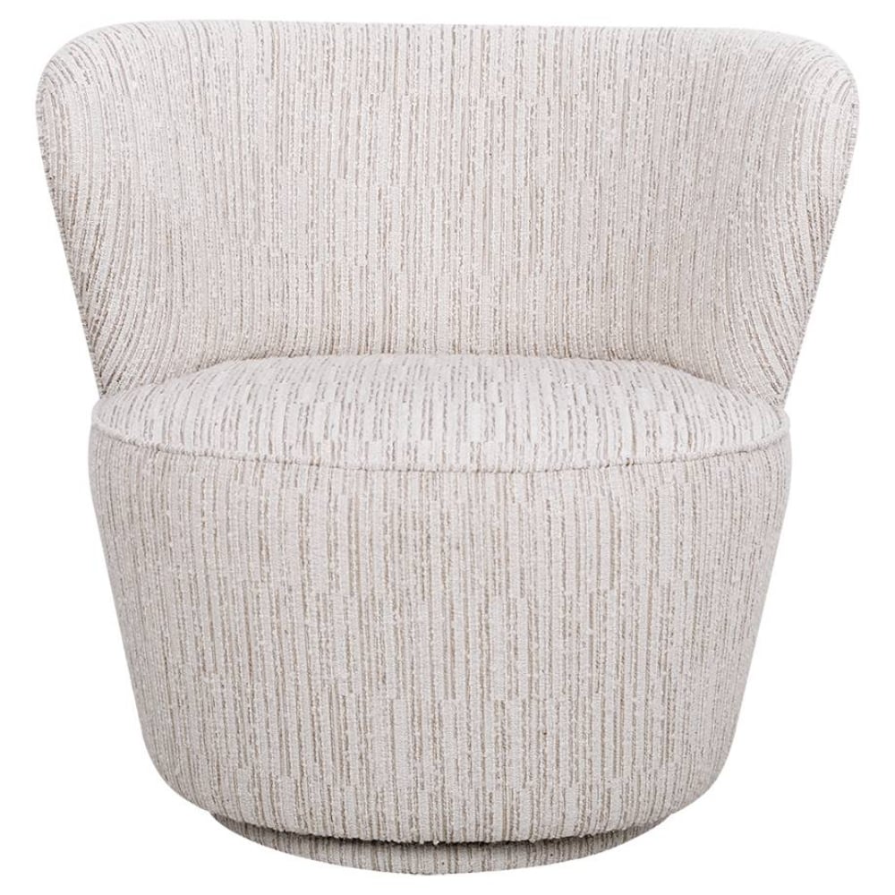 Ivory Alera Jacquard Swivel Armchair
