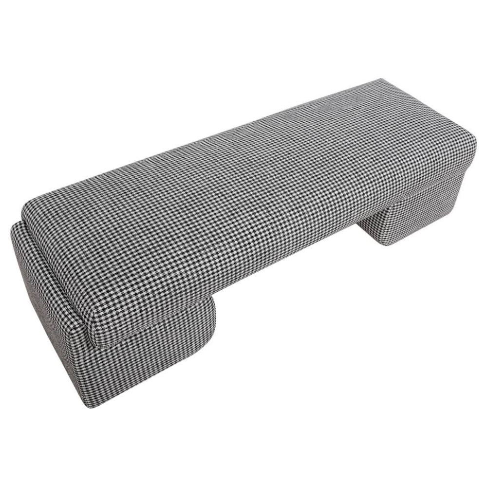 Black & White Varo Ottoman Bench