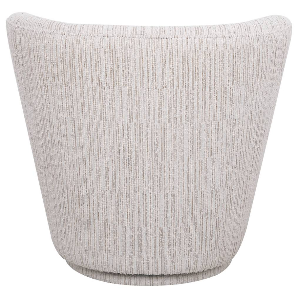 Ivory Alera Jacquard Swivel Armchair