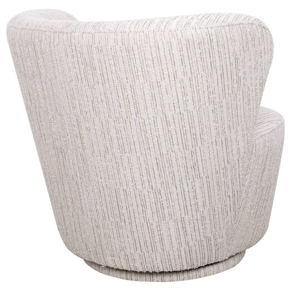 Ivory Alera Jacquard Swivel Armchair