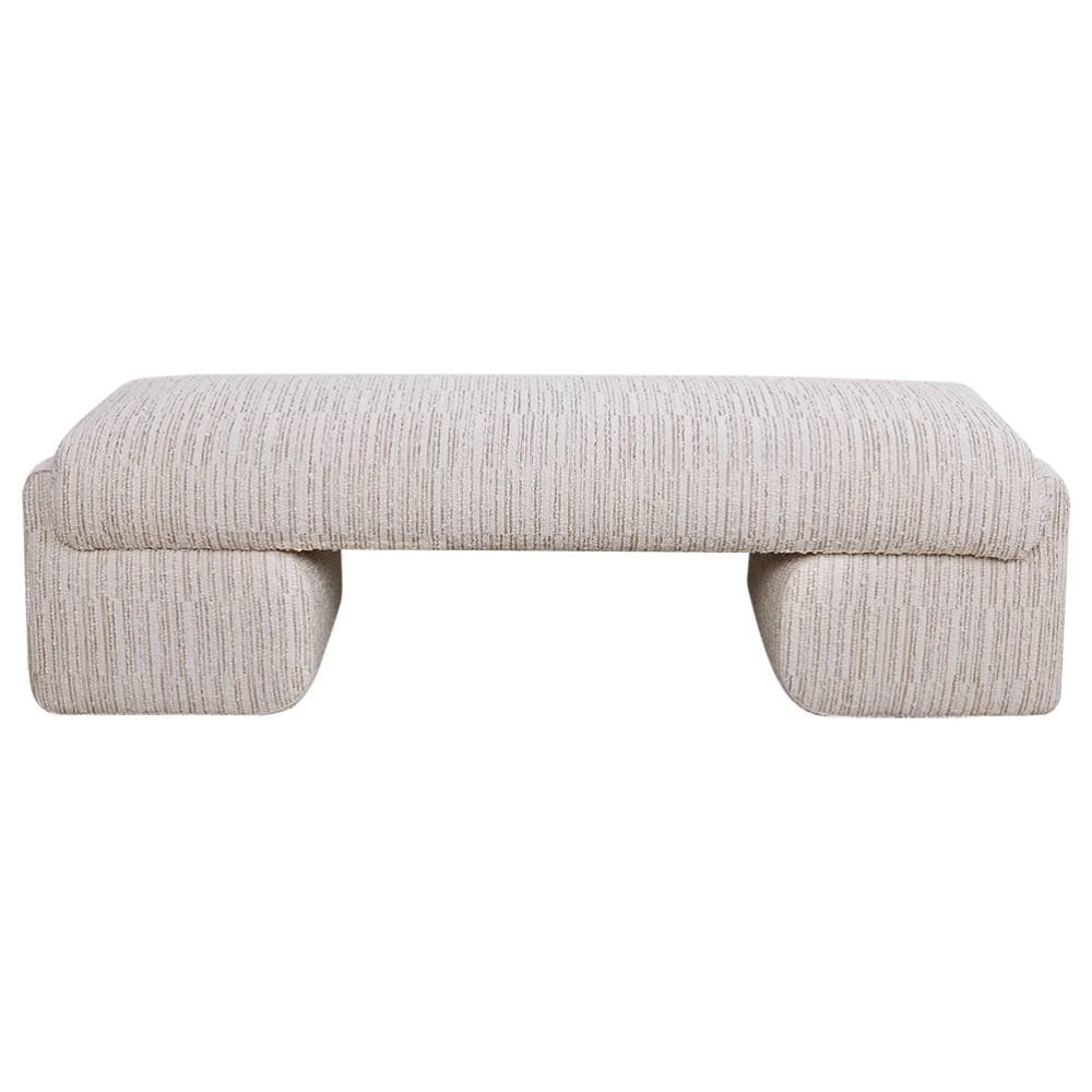Ivory Varo Ottoman Bench
