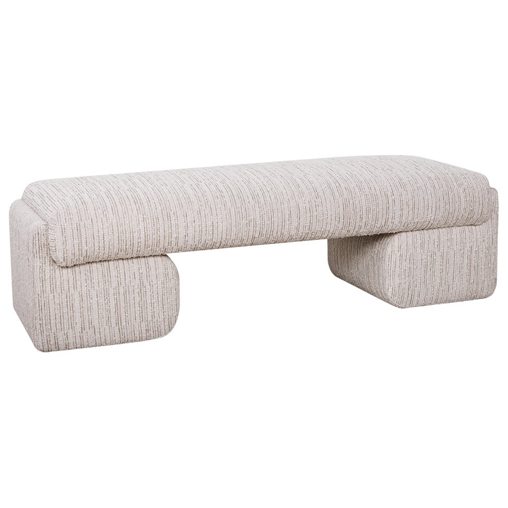 Ivory Varo Ottoman Bench