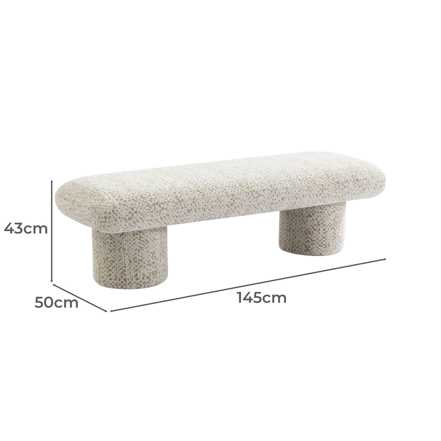 Orla Jacquard Ottoman Bench