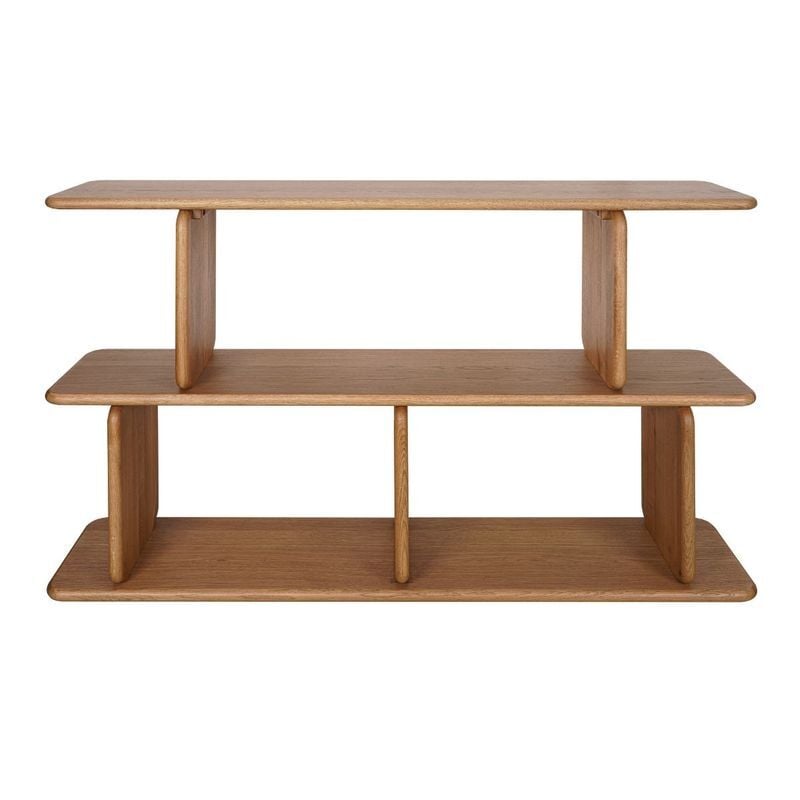 Aspen 2 Tier Oak Wood Shelving Unit