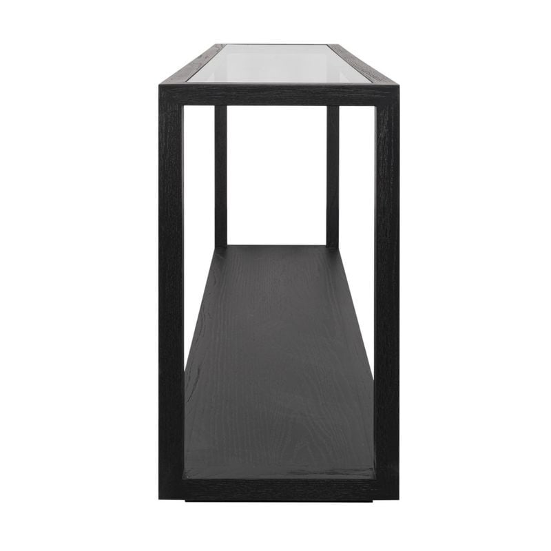 Parker Oak Wood & Glass Console Table