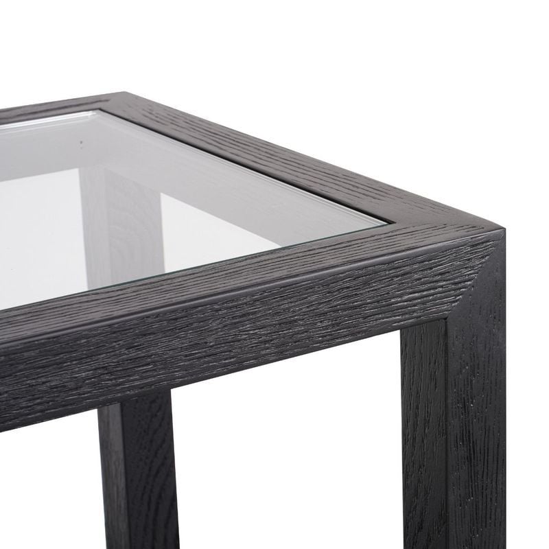 Parker Oak Wood & Glass Console Table