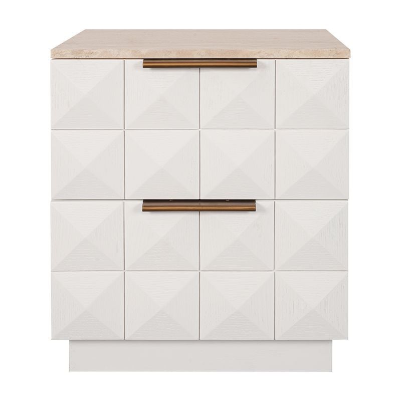 Bethany Travertine Bedside Table