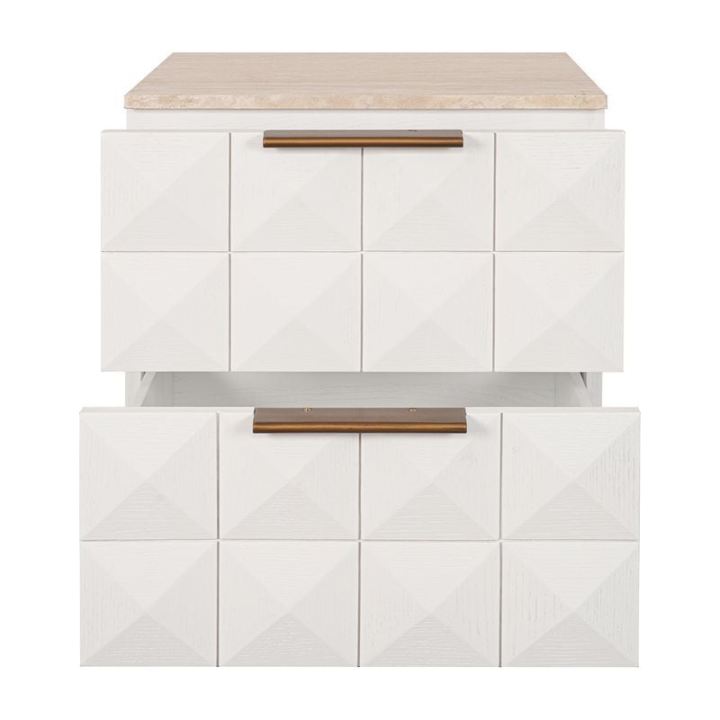 Bethany Travertine Bedside Table