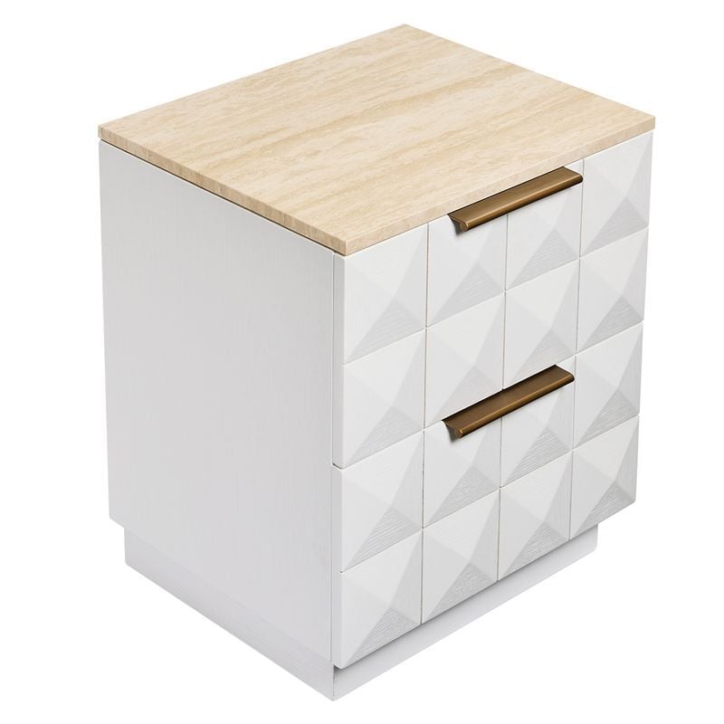 Bethany Travertine Bedside Table