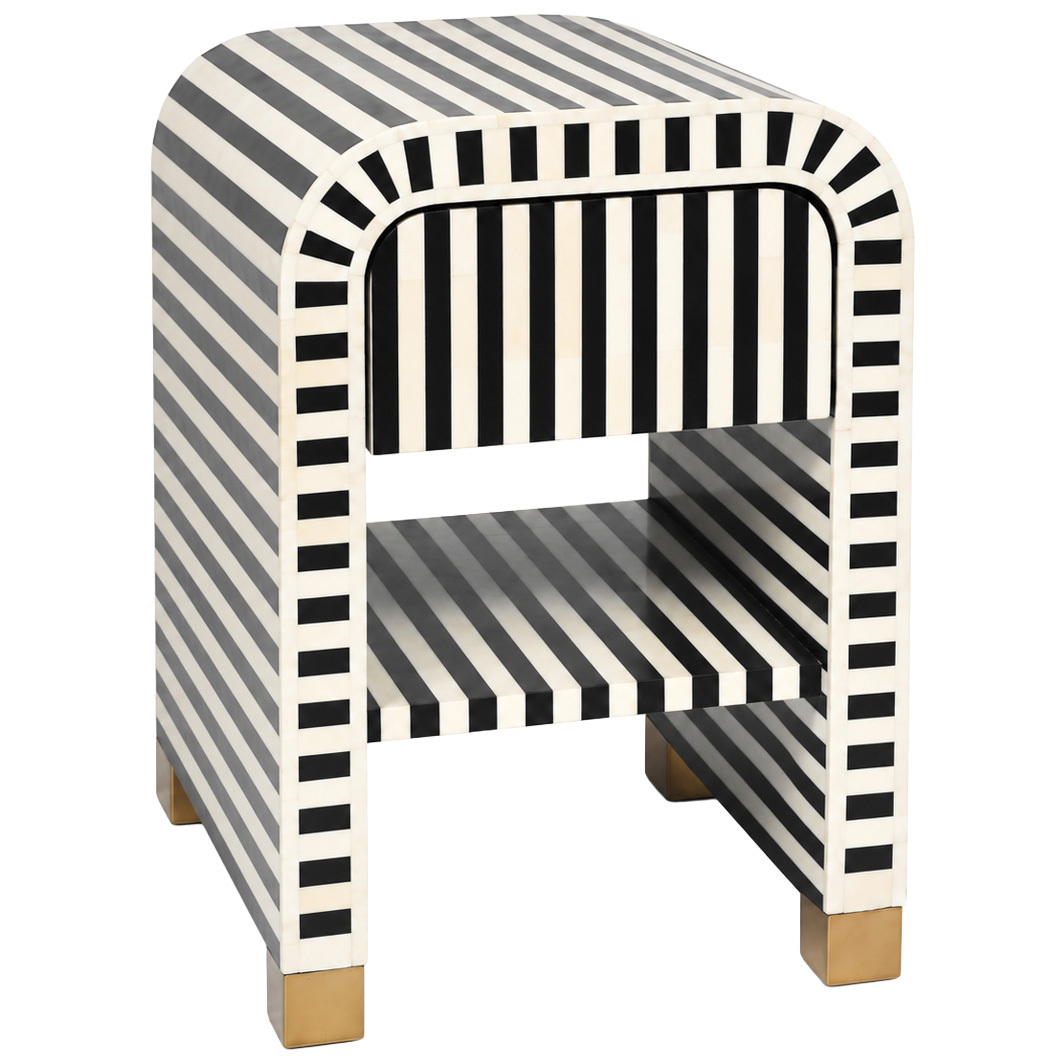 Black Janrey Bedside Table