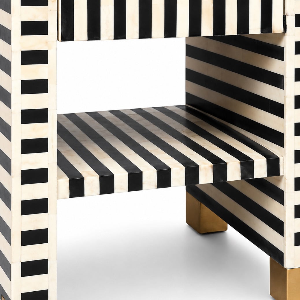 Black Janrey Bedside Table