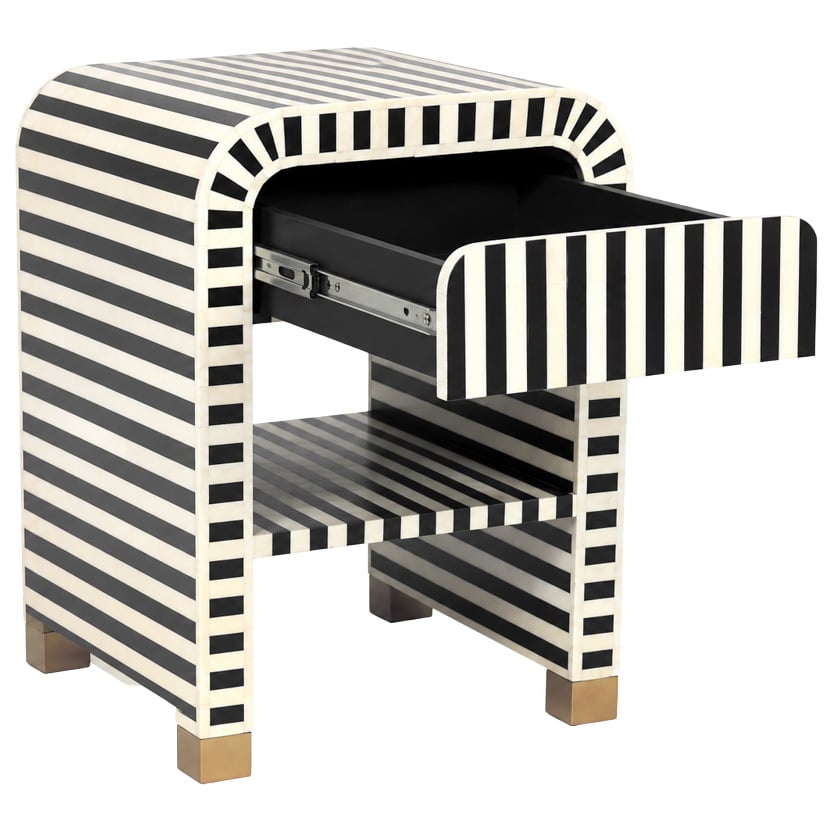 Black Janrey Bedside Table