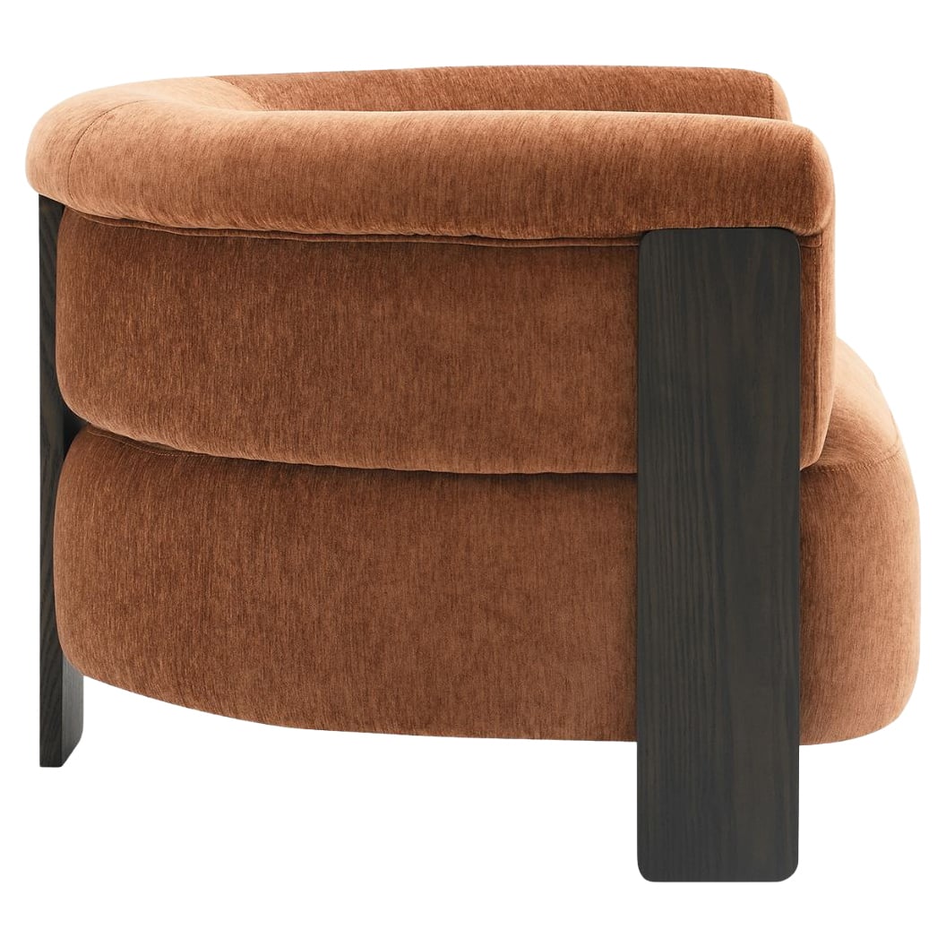 Rust Jandrey Chenille Armchair