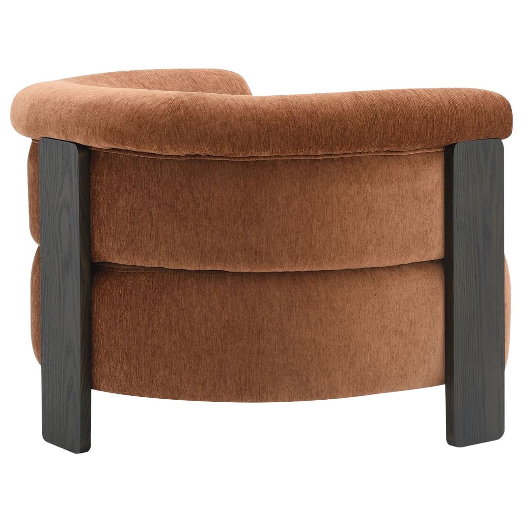 Rust Jandrey Chenille Armchair