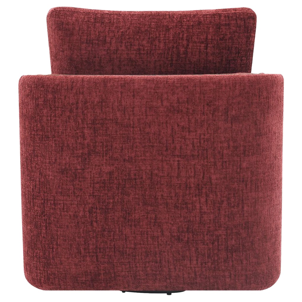 Burgundy Janrix Chenille Swivel Armchair