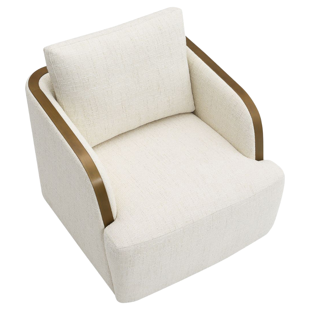 Ivory Janrix Swivel Armchair