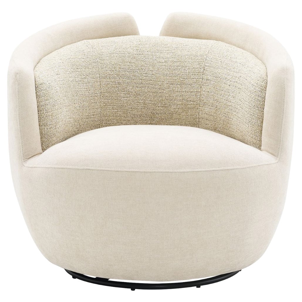 Junrel Chenille Swivel Armchair