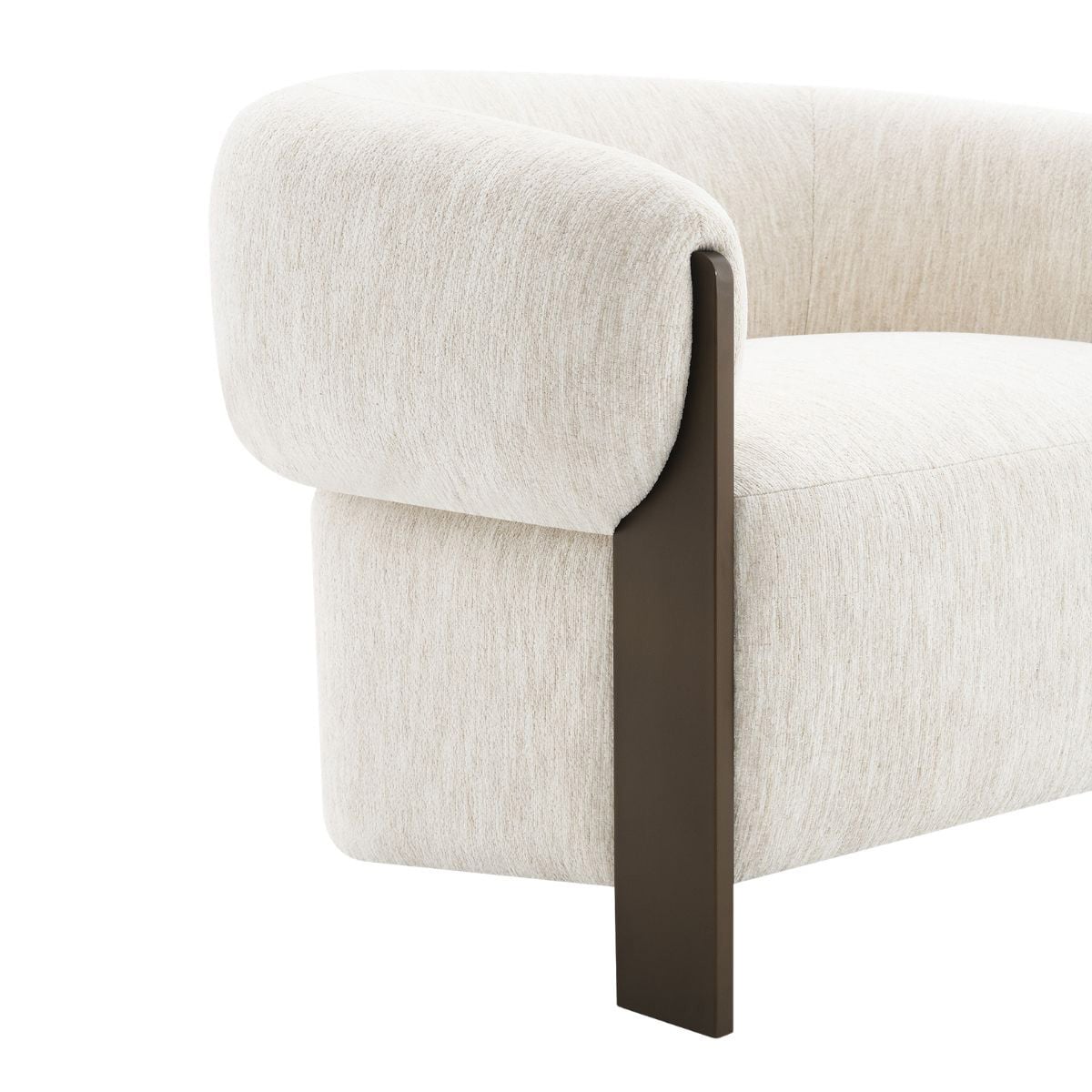 Ivory Jimrel Chenille Armchair