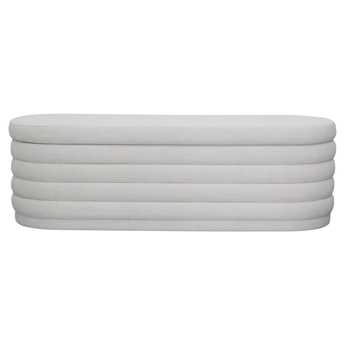 Joriel Linen-Blend Storage Ottoman