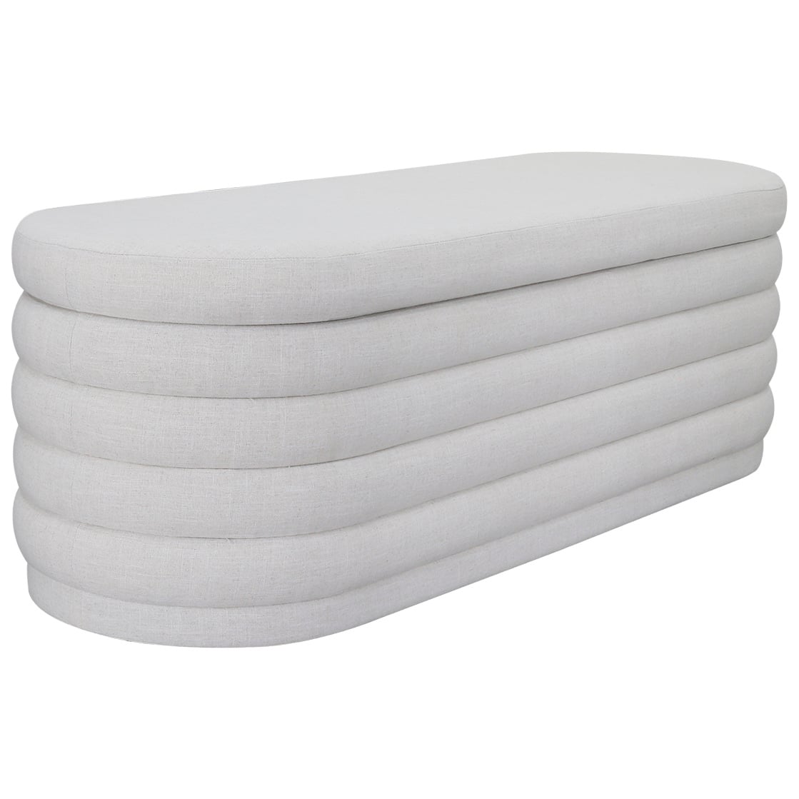 Joriel Linen-Blend Storage Ottoman