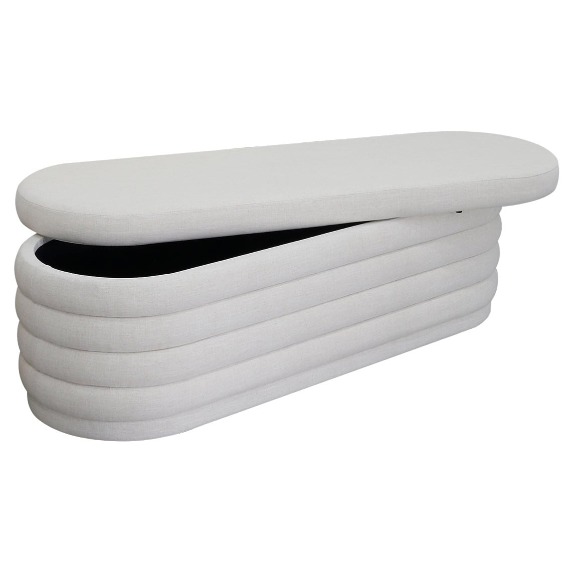 Joriel Linen-Blend Storage Ottoman