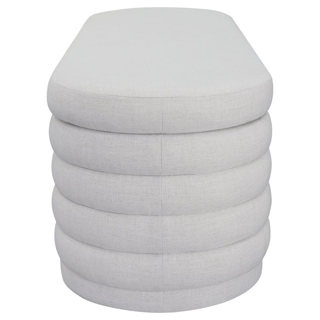 Joriel Linen-Blend Storage Ottoman