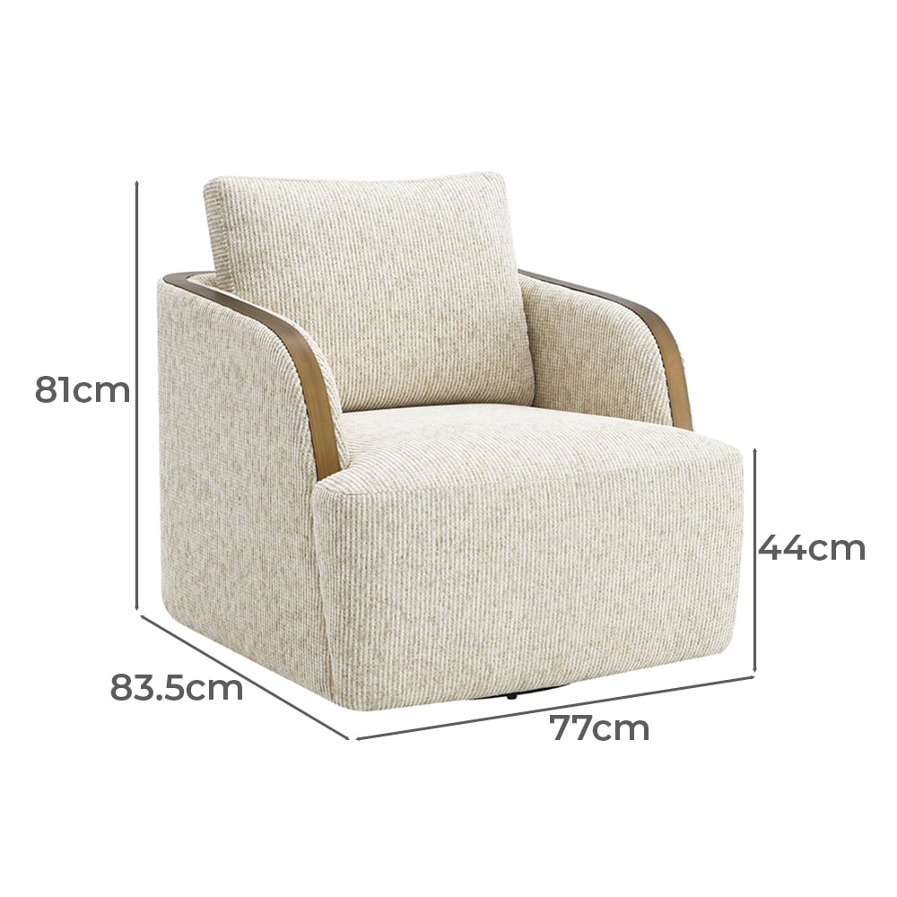 Cream Janrix Swivel Armchair