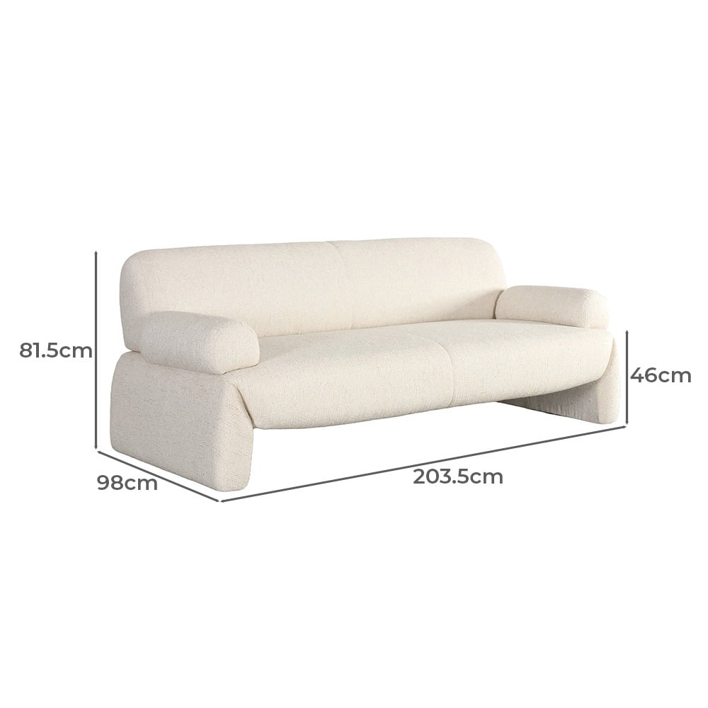 Jaziel 3 Seater Upholstered Sofa
