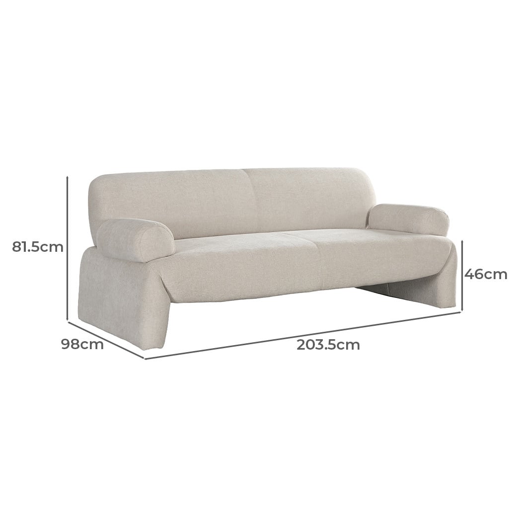 Macadamia Jaziel 3 Seater Upholstered Sofa