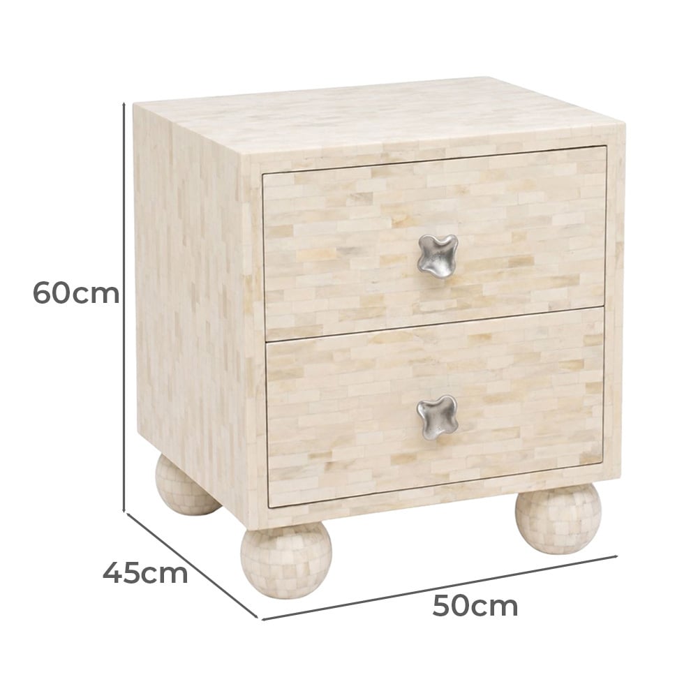 Janmar 2 Drawer Bedside Table